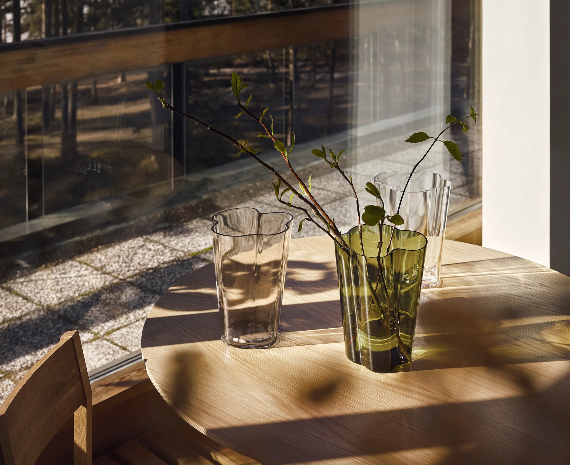 Alvar Aalto wazon, moss green, 270 mm Iittala