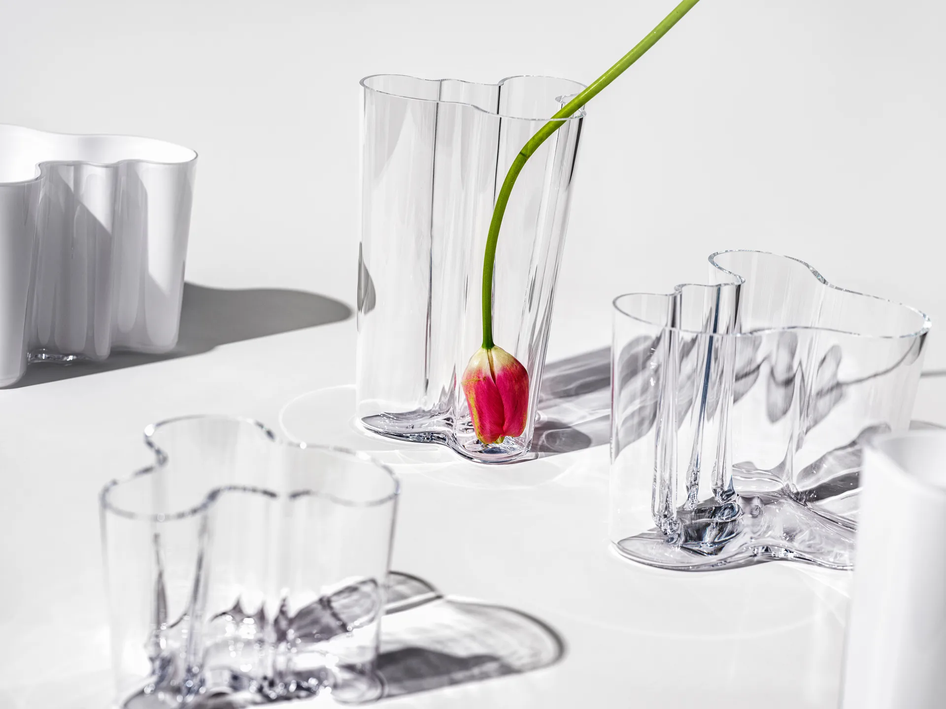 Alvar Aalto wazon, Savoy clear, 160 mm Iittala