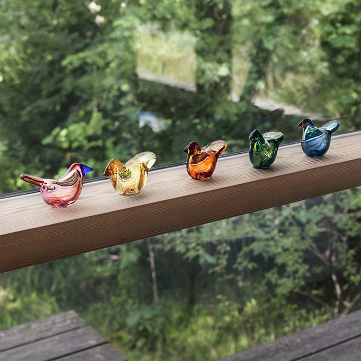 Birds by Toikka muchołówka, moss green-copper Iittala