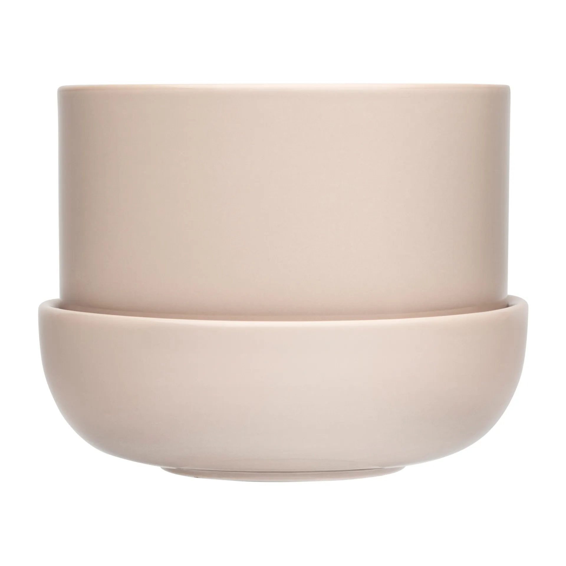 Doniczka z podstawką Nappula Ø17 cm w13 cm, Beige Iittala