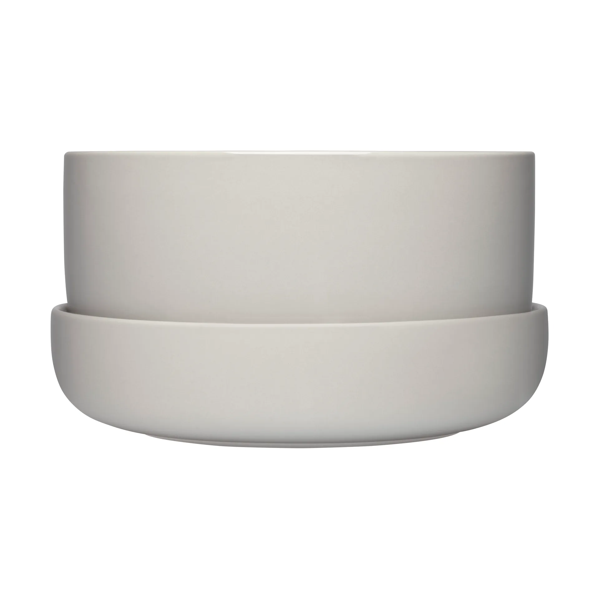 Doniczka z podstawką Nappula Ø24 cm h13 cm, Jasnoszara Iittala