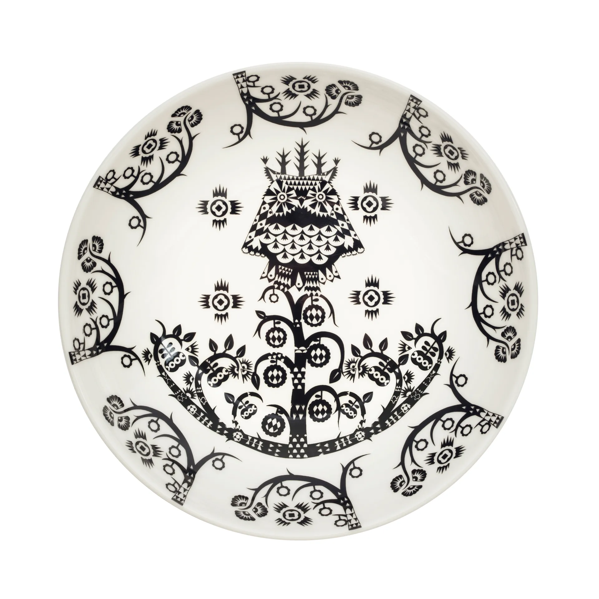 Głęboki talerz Taika 20 cm, Czarny wzór Iittala
