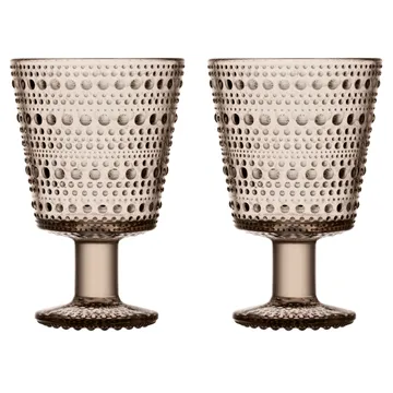 Kastehelmi kieliszki do napojów na nóżce 260 ml, 2‑pak - Len - Iittala