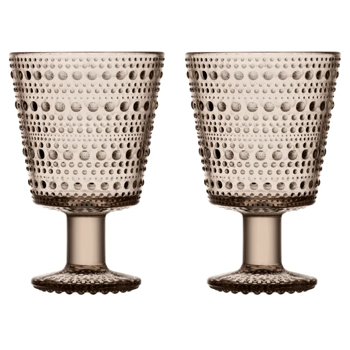 Kastehelmi kieliszki do napojów na nóżce 260 ml, 2‑pak - Len - Iittala