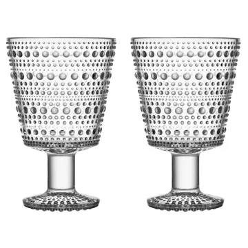 Kastehelmi kieliszki do napojów na nóżce 260 ml, 2‑pak - Przezroczyste - Iittala