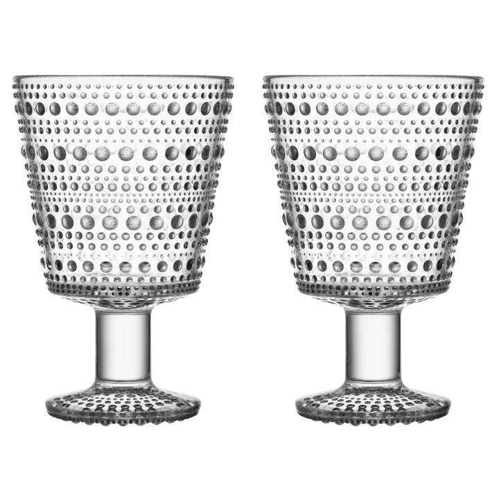 Kastehelmi kieliszki do napojów na nóżce 260 ml, 2‑pak - Przezroczyste - Iittala