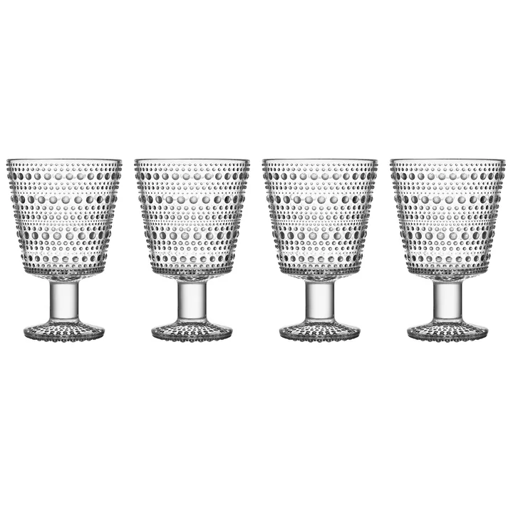 Kastehelmi kieliszki do napojów na nóżce 260 ml, zestaw 4 szt. - przezroczysty - Iittala