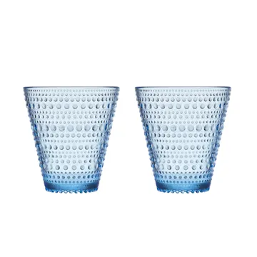 Kastehelmi szklanki 300 ml, 2‑pak - Aqua - Iittala