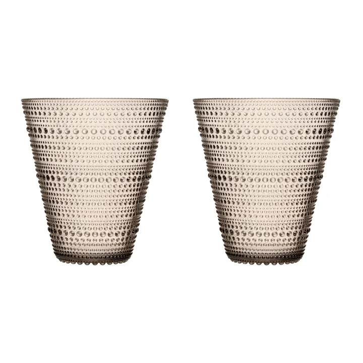 Kastehelmi szklanki 300 ml, 2‑pak - Len - Iittala