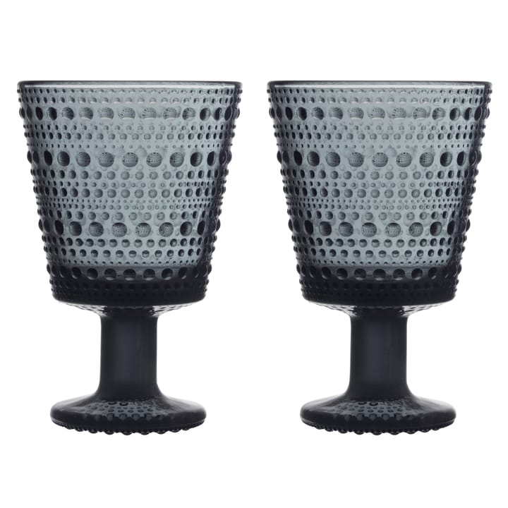 Kastehelmi szklanki na nożce 260 ml 2-pak - ciemny szary - Iittala