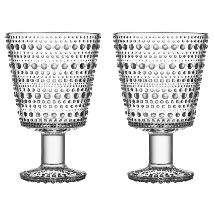 Kastehelmi szklanki na nożce 260 ml 2-pak - Clear - Iittala