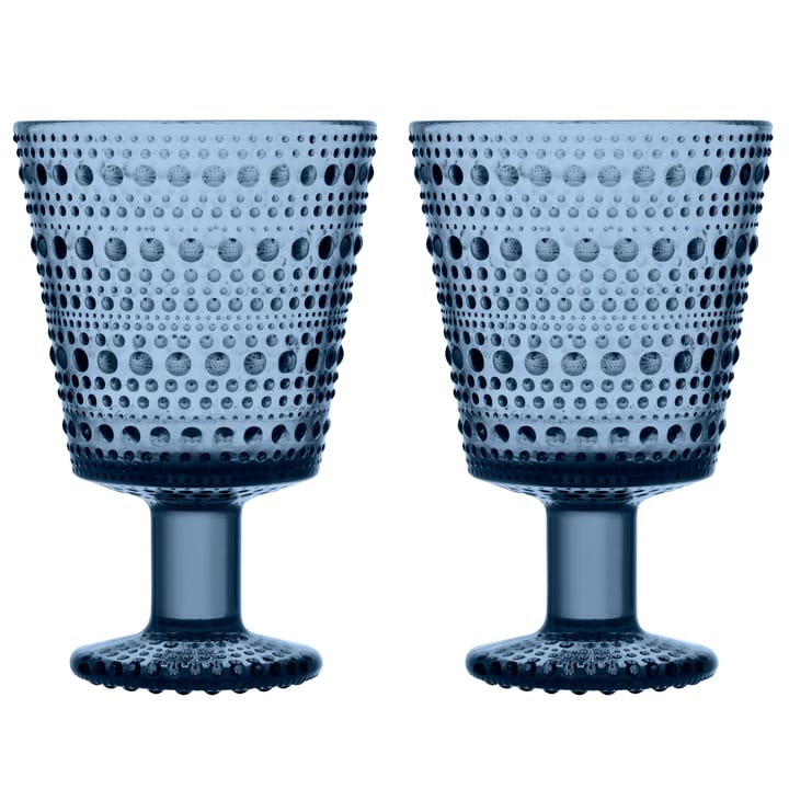 Kastehelmi szklanki na nożce 260 ml 2-pak - rain (niebeiski) - Iittala