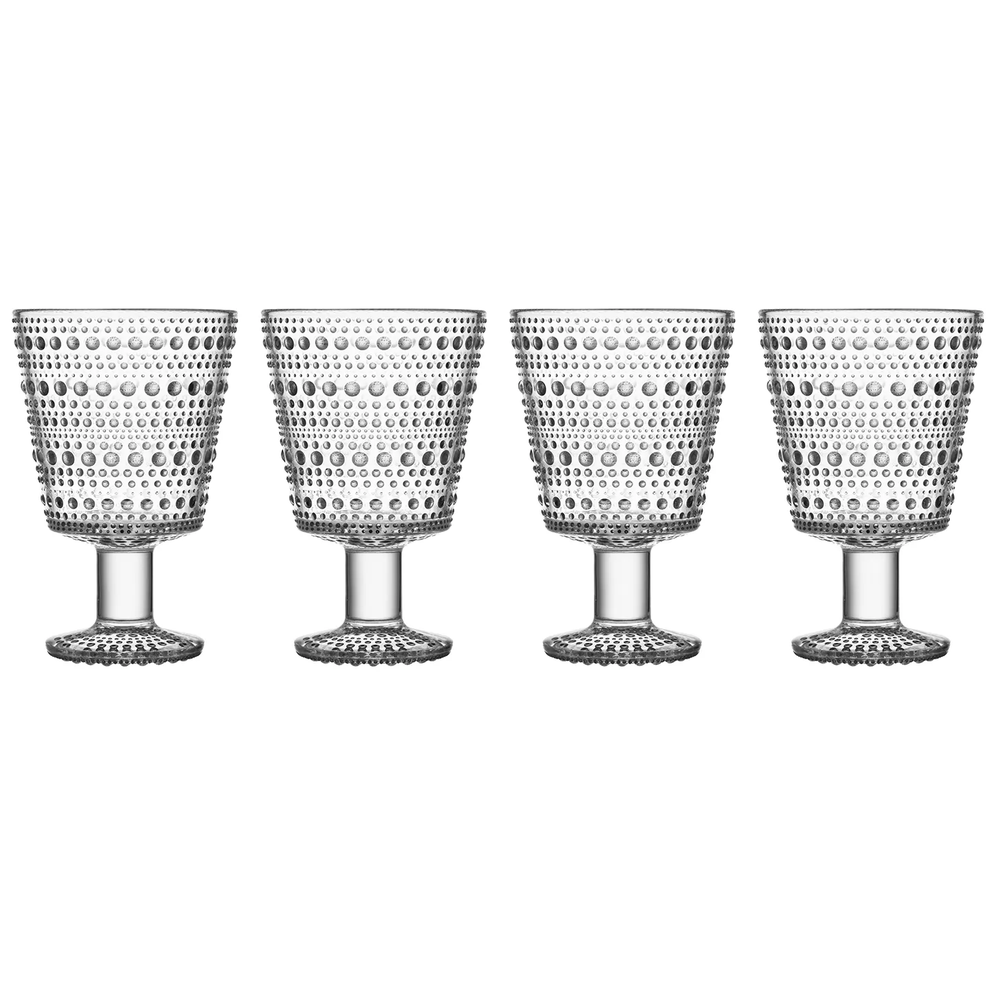 Kastehelmi szklanki na nóżce 260 ml 4-pak, przezroczysty Iittala