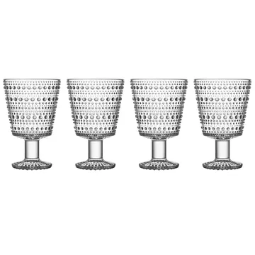 Kastehelmi szklanki na nóżce 260 ml 4-pak - przezroczysty - Iittala