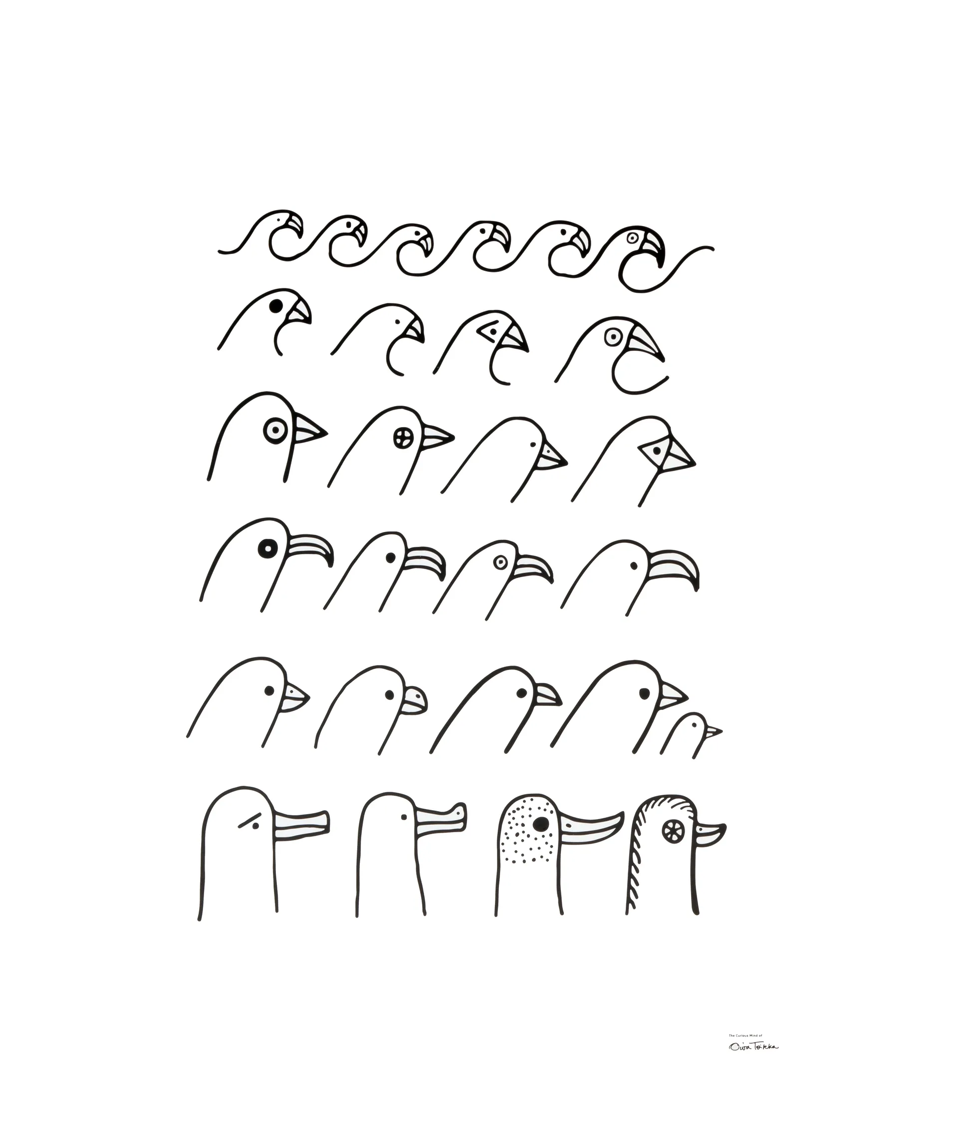 Oiva Toikka Bird house obraz, 50x70 cm Iittala