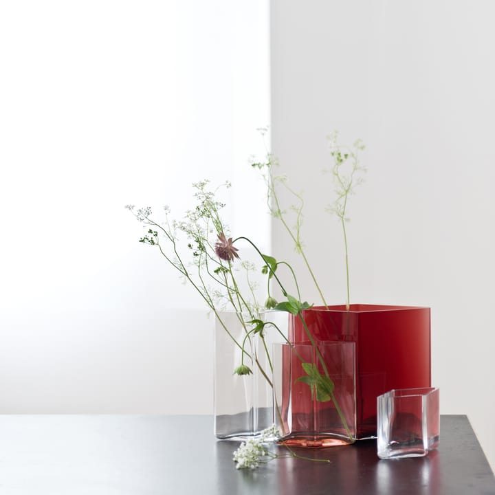Ruutu wazon 11.5x14 cm - cranberry (czerwony) - Iittala