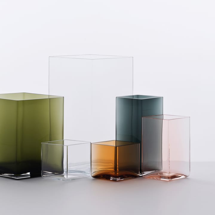 Ruutu wazon 20.5x18 cm, moss green Iittala