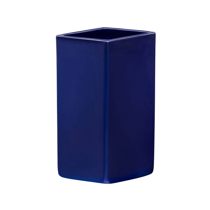 Ruutu wazon ceramiczny 180 mm - ciemny niebieski - Iittala