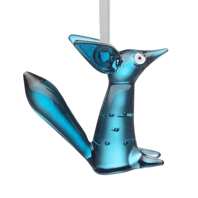 Szklana dekoracja Vulpes 8 cm, Stalowoniebieski Iittala