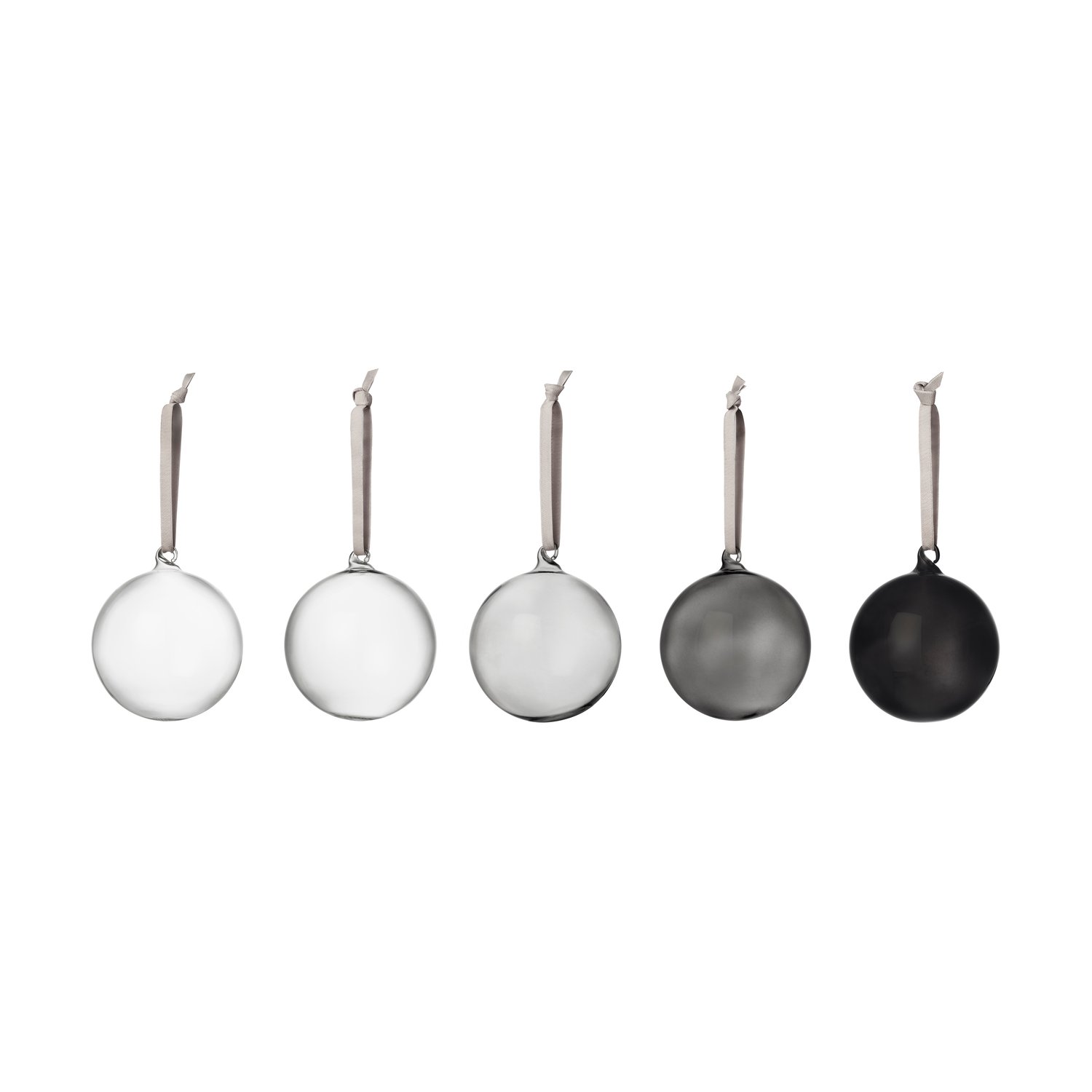 Iittala Szklana kula Iittala Ø8cm, 5-pak Szary | Skandynawski Design | Dekoracje świąteczne | Szary