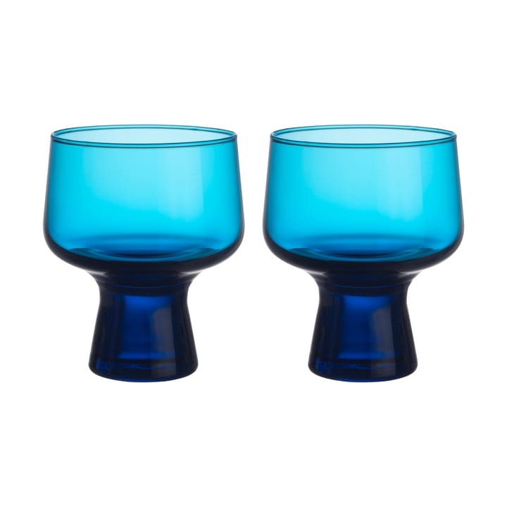 Szklanka na nóżce Solare 29 cl 2-pak - Elektryczny niebieski - Iittala