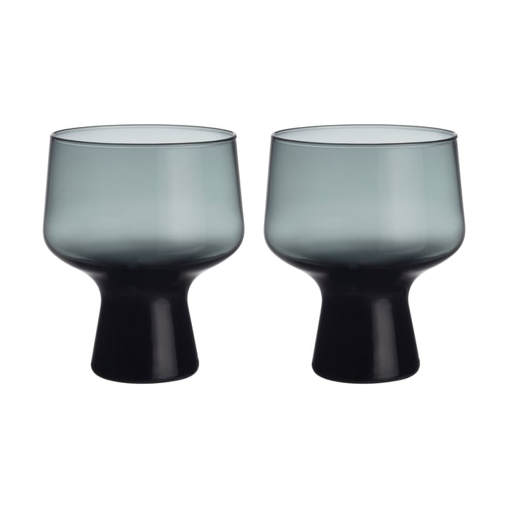 Szklanka na nóżce Solare 29 cl 2-pak - Stalowoszary - Iittala