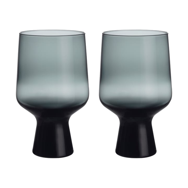 Szklanka na nóżce Solare 29 cl 2-pak - Stalowoszary - Iittala