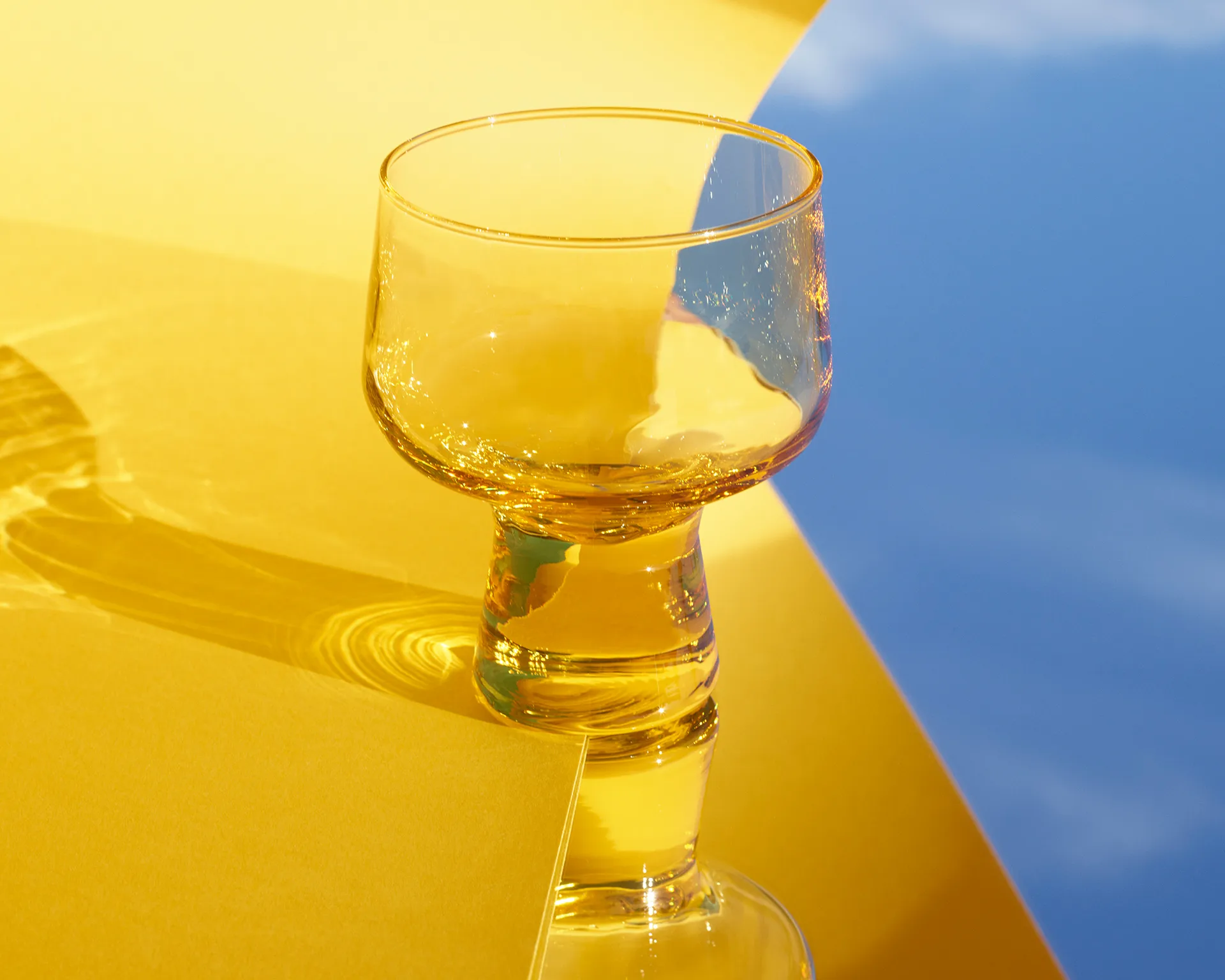 Szklanka na nóżce Solare 290 ml, 2-pak, Ognistożółty Iittala