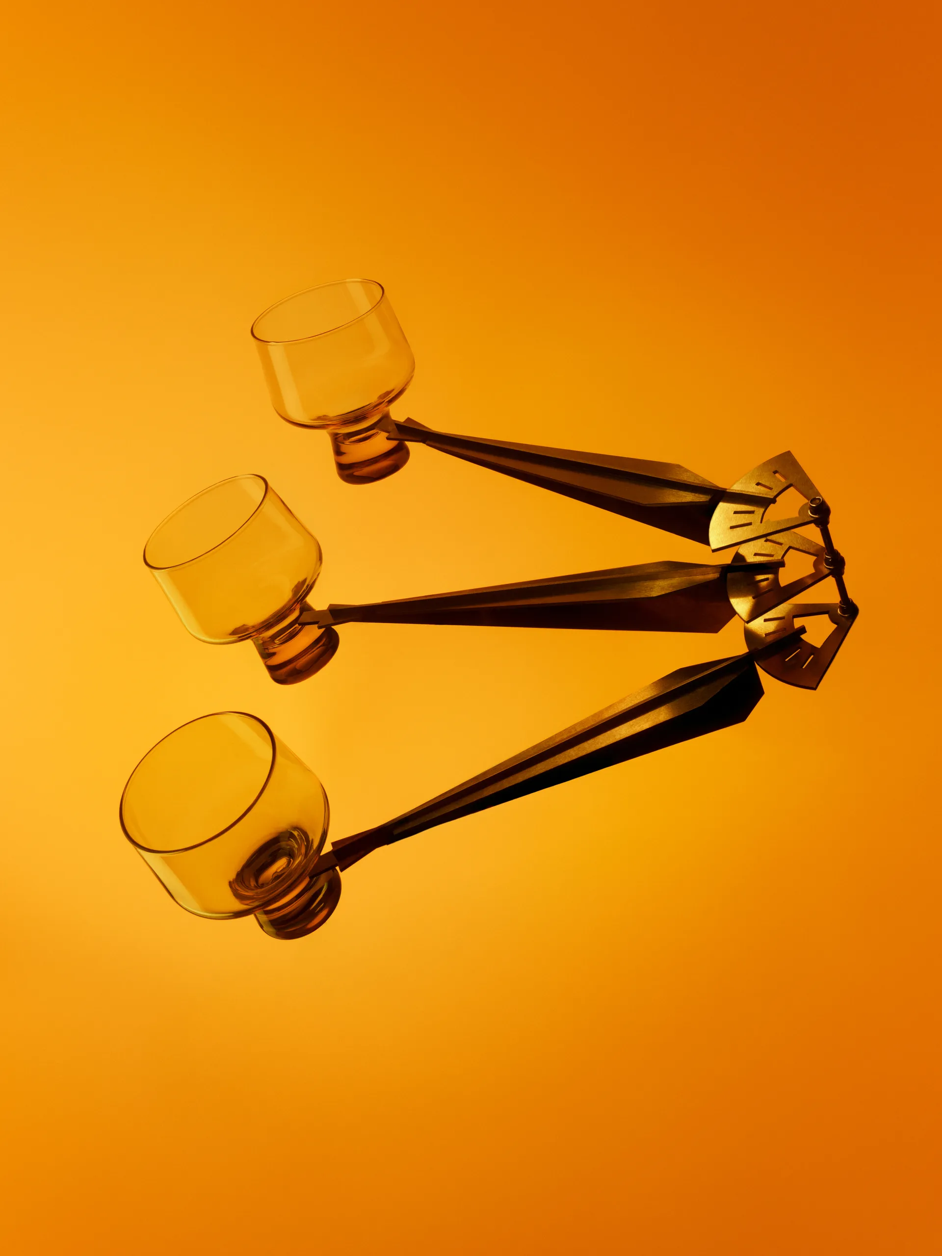 Szklanka na nóżce Solare 290 ml, 2-pak, Ognistożółty Iittala