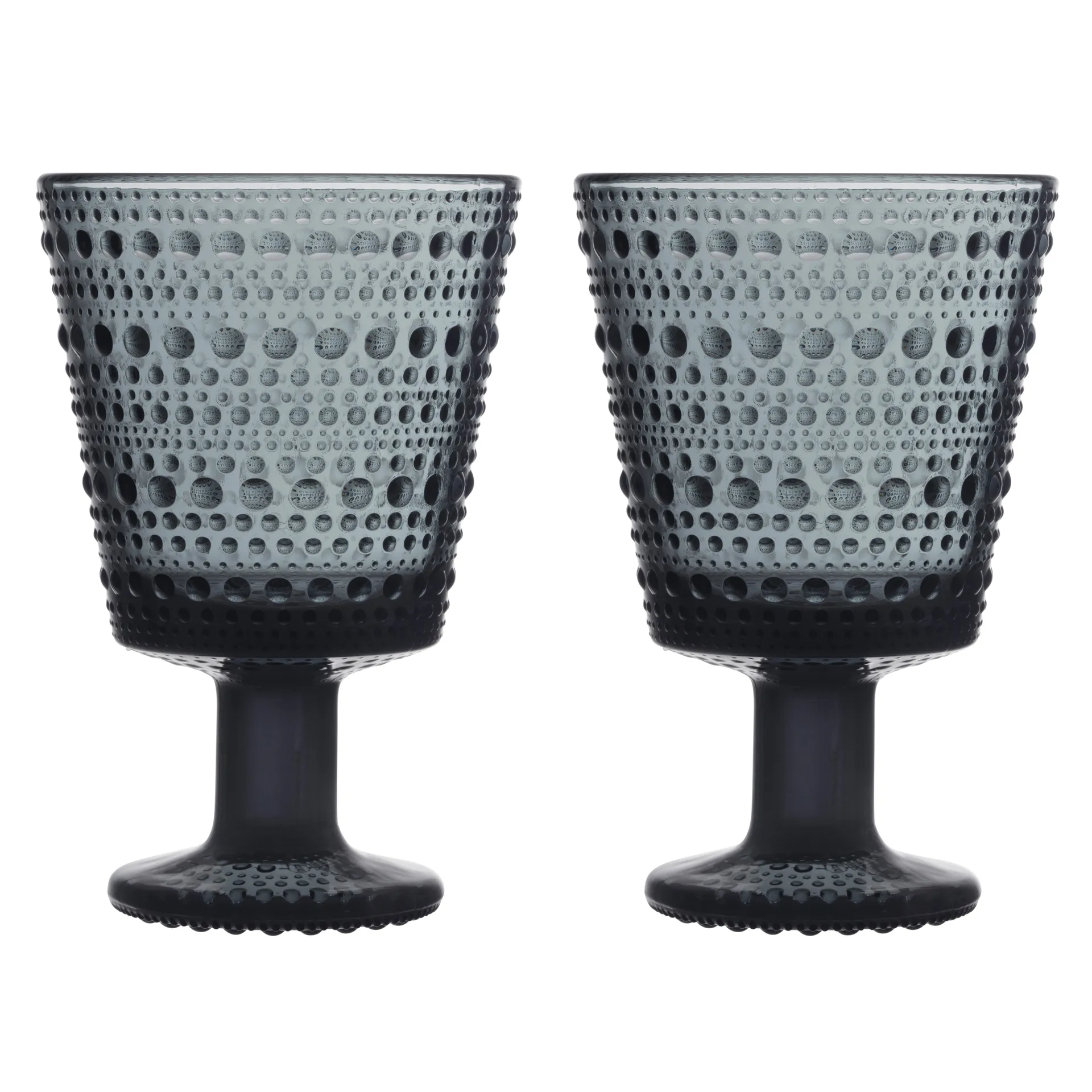 Szklanki na nożce Kastehelmi 260 ml 2 szt., Ciemnoszare Iittala
