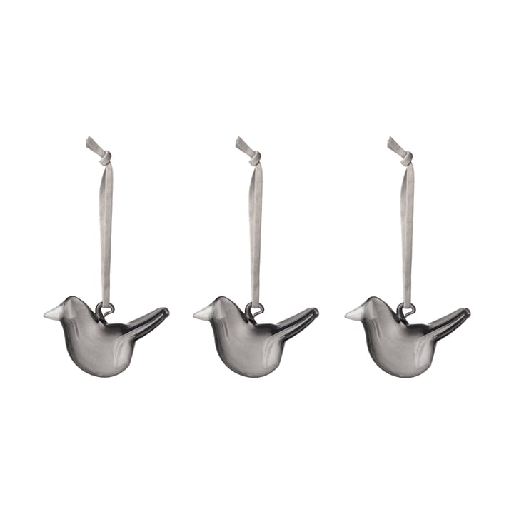 Szklany ptak Iittala, 3-pak - Szary - Iittala