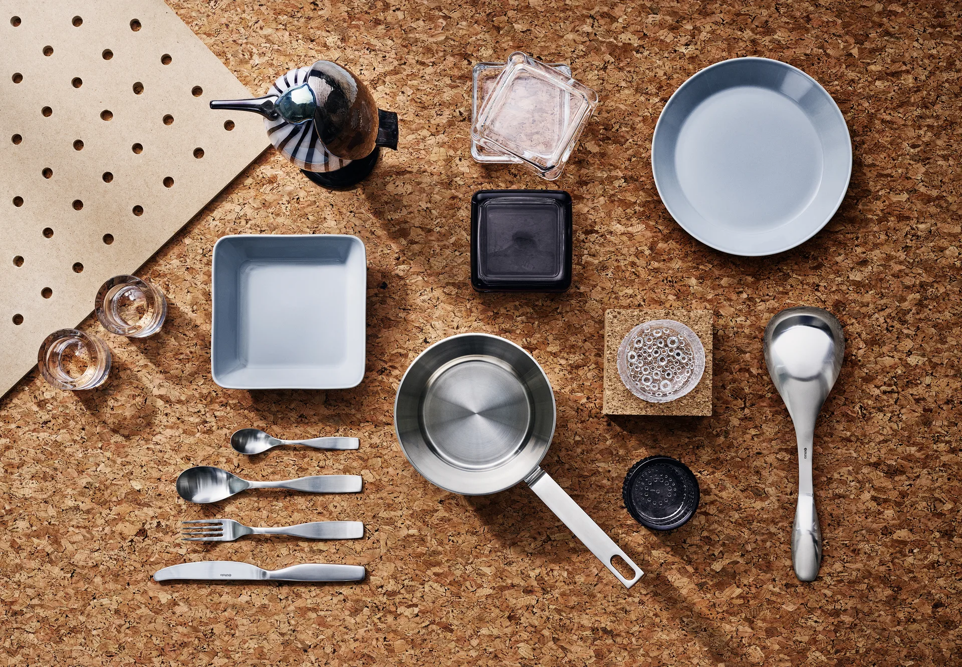 Teema talerz, kwadrat 16x16 cm, perłowoszary Iittala