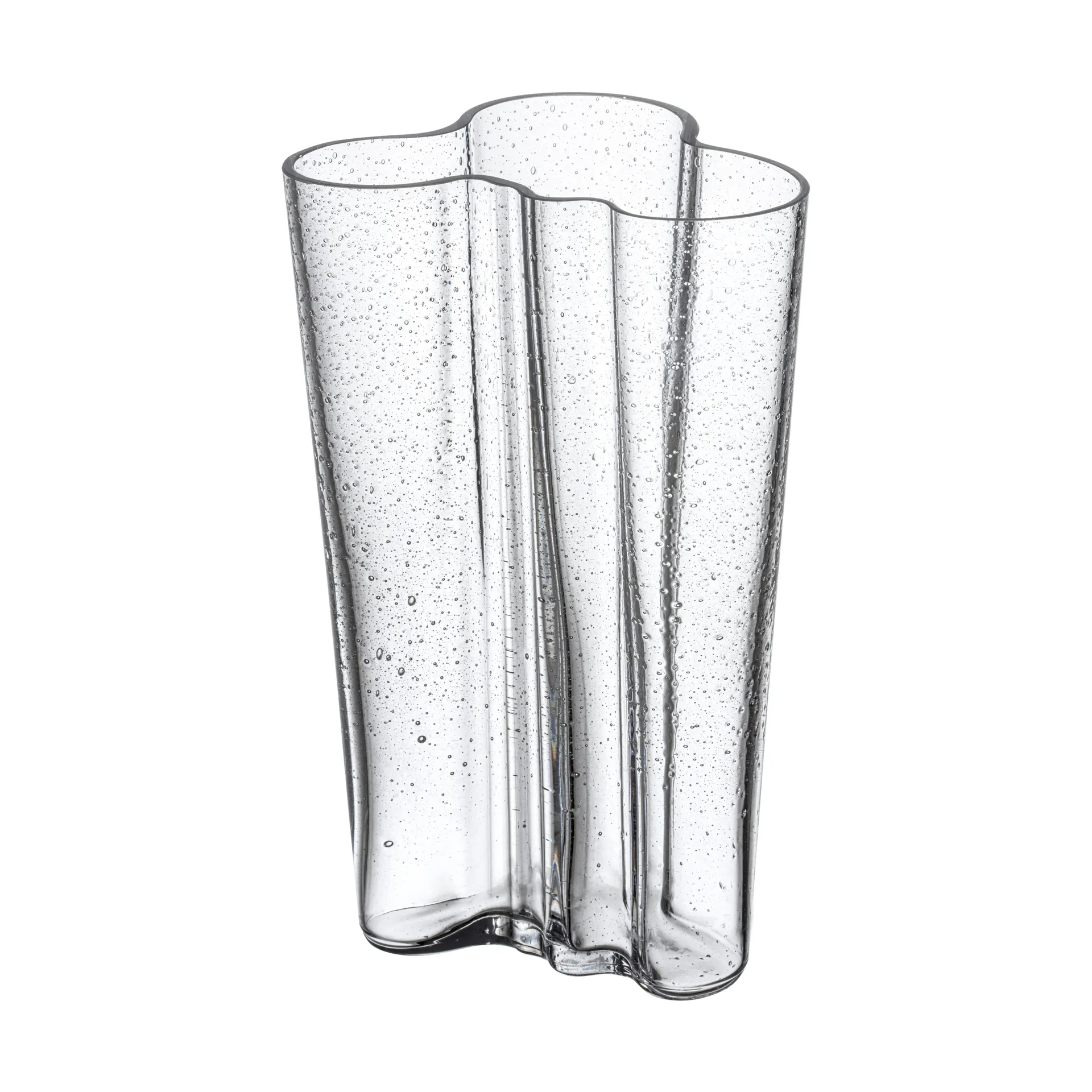 Wazon Alvar Aalto 200 mm, Szkło bąbelkowe przezroczysty, wydanie jubileuszowe Iittala