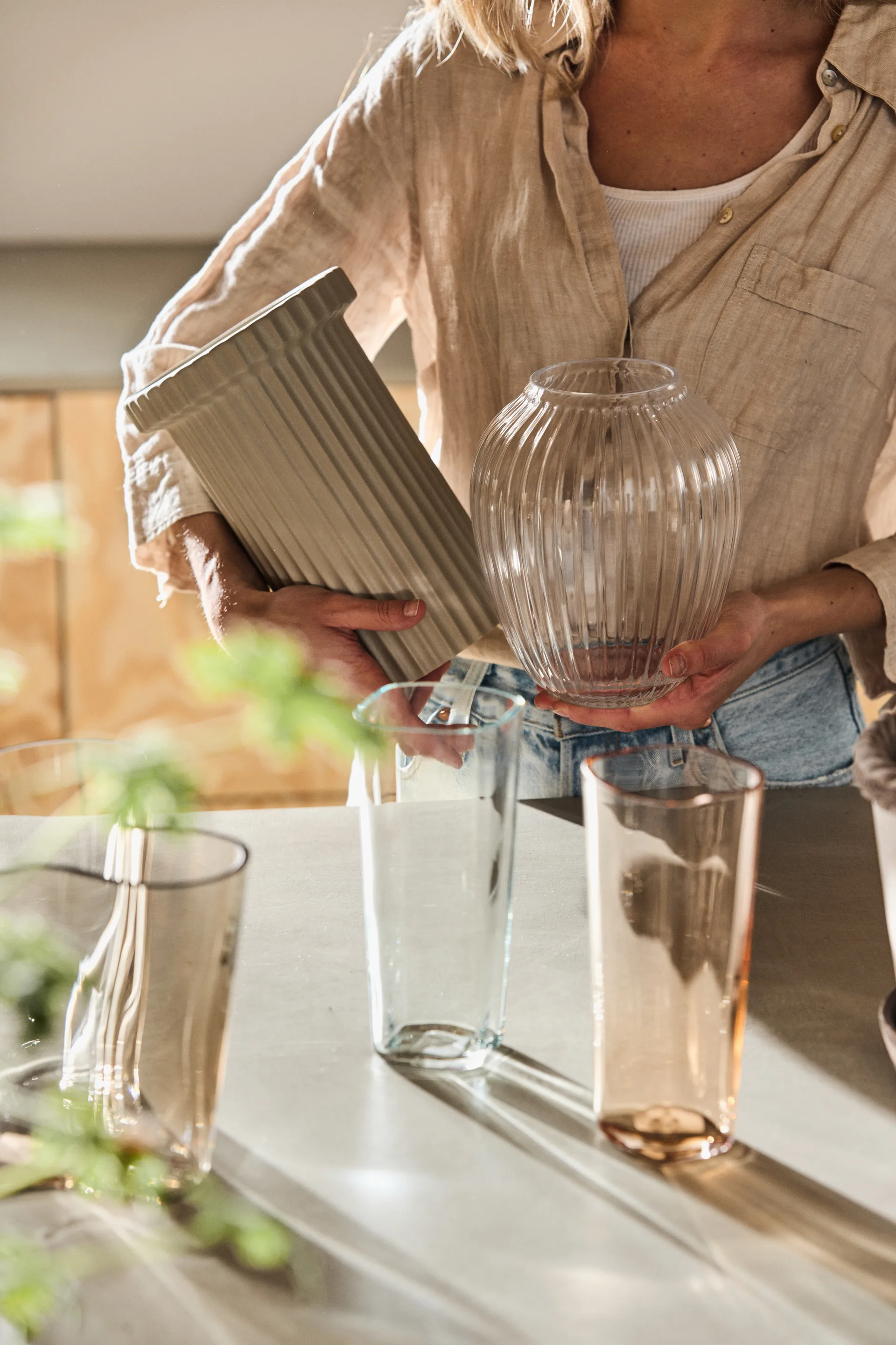 Wazon Alvar Aalto, jasnozielony 1937, 180 mm Iittala