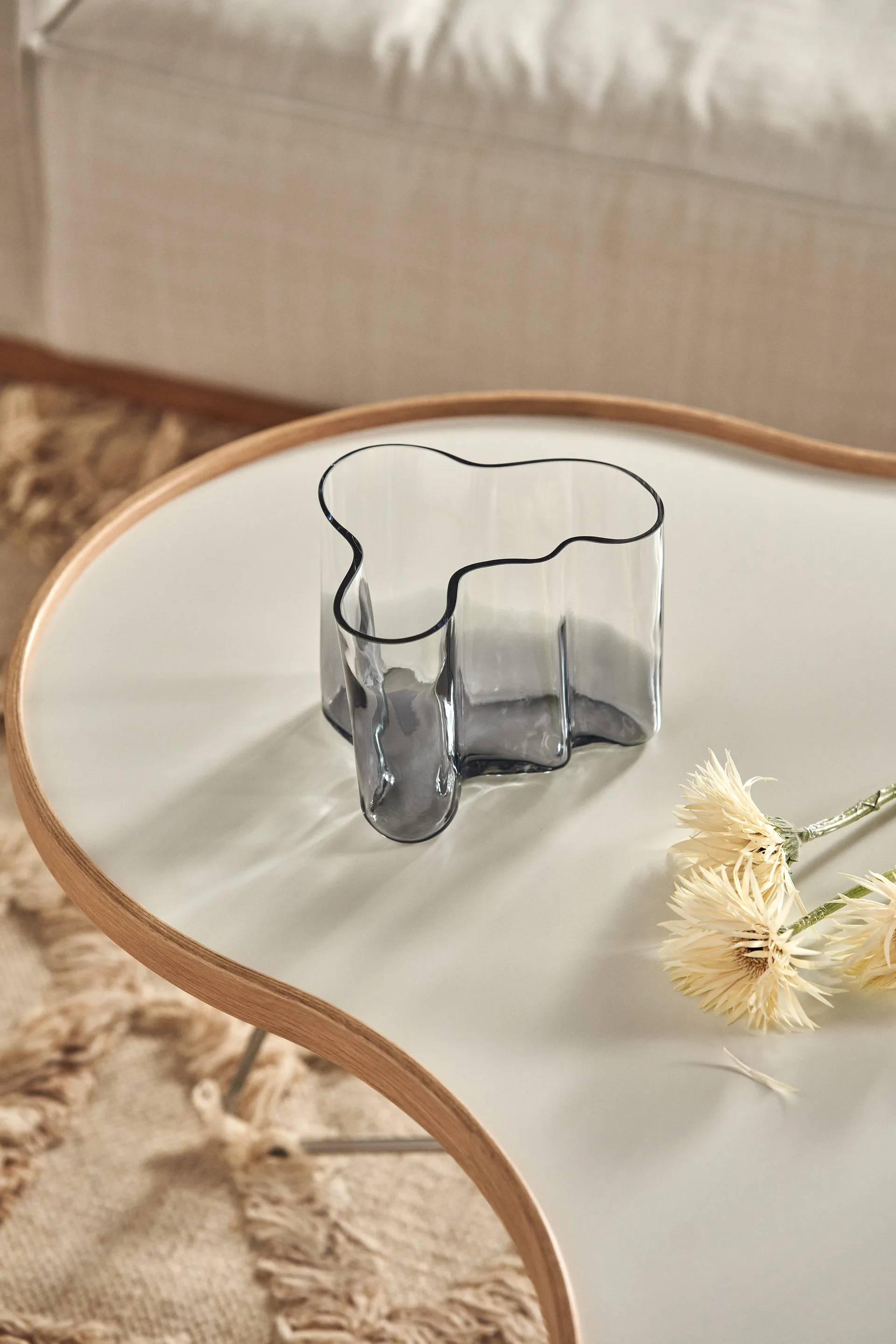 Wazon Alvar Aalto Limited Edition 140 mm, Przezroczysty-jasnoszary Iittala