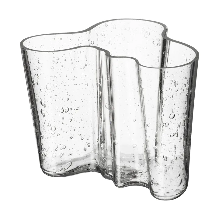 Wazon Alvar Aalto wydanie jubileuszowe 120 mm - Szkło bąbelkowe przezroczysty - Iittala