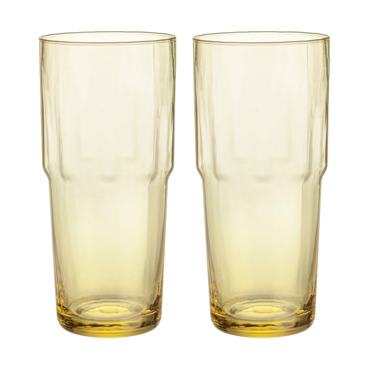 Wysoka szklanka Solare, 390 ml, 2-pak - Ognistożółty - Iittala