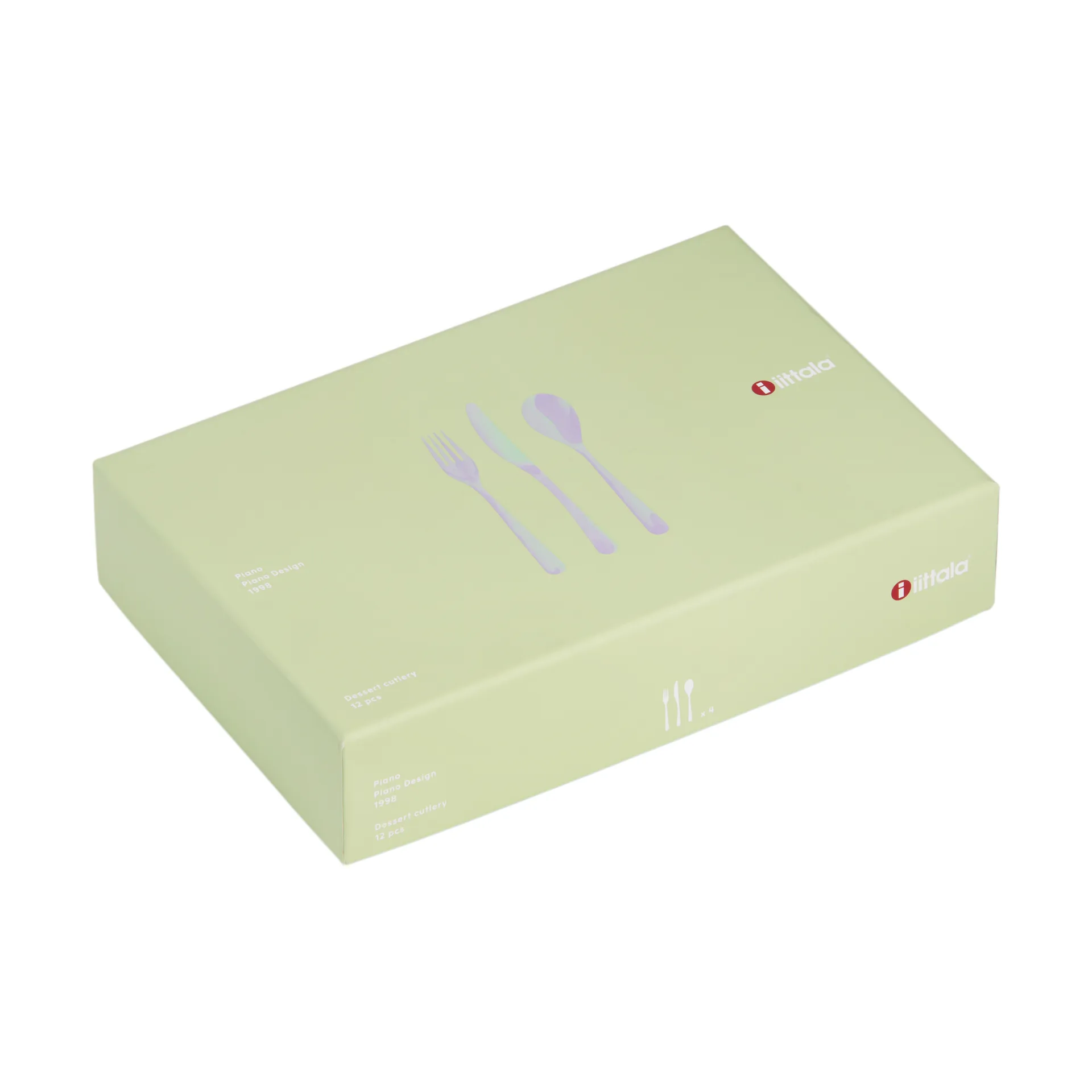 Zestaw sztućców deserowych Piano 12 szt.- Gift Box, Błyszczące Iittala