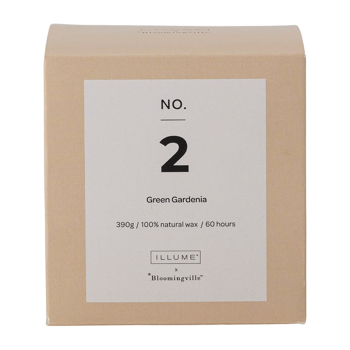 Świeca zapachowa NO. 2 Green Gardenia - 390 g + Giftbox - Illume x Bloomingville