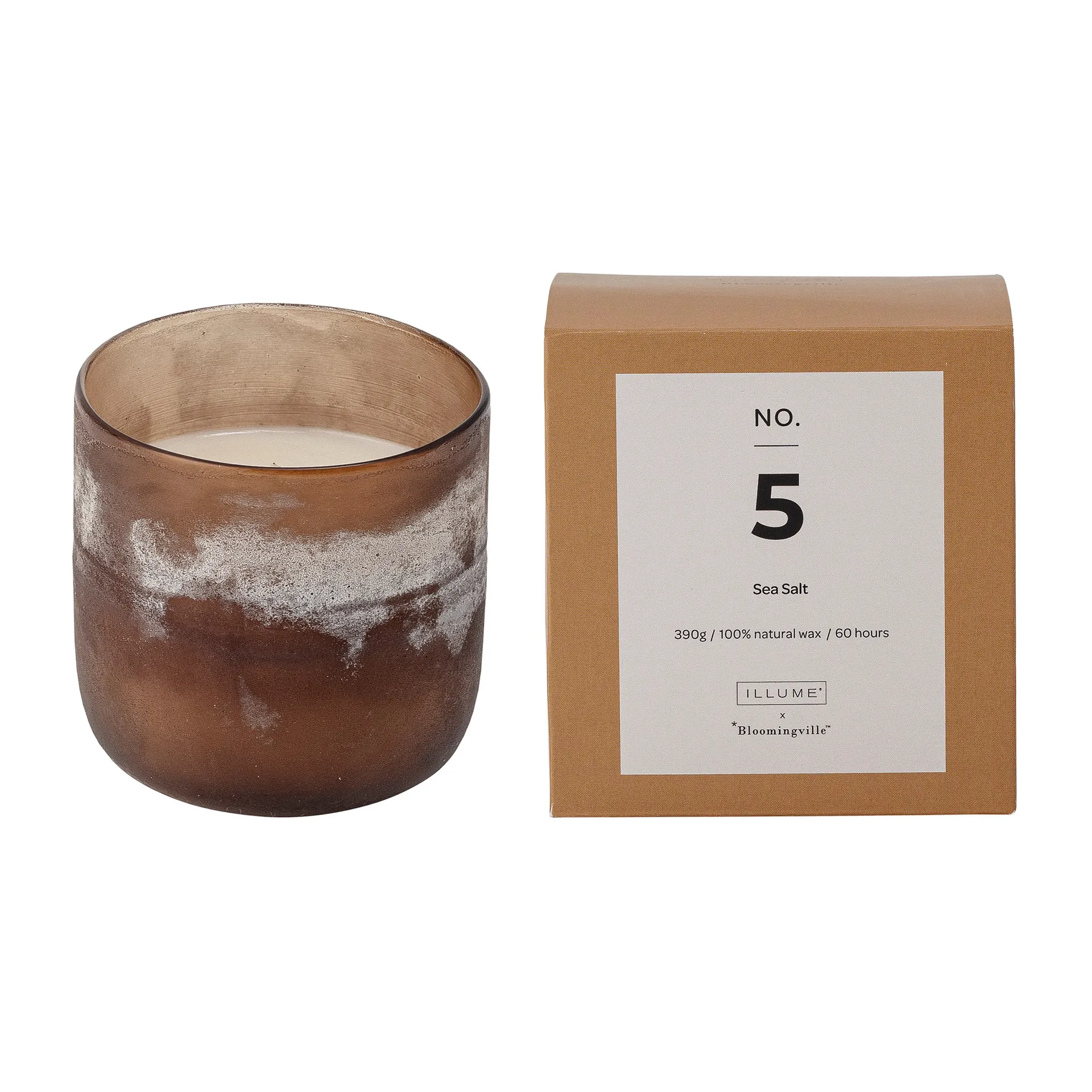 Świeca zapachowa NO. 5 Sea Salt, 390 g + Giftbox Illume x Bloomingville