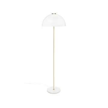 Kupoli lampa podłogowa - Biały-mosiężne detale-biały klosz - Innolux