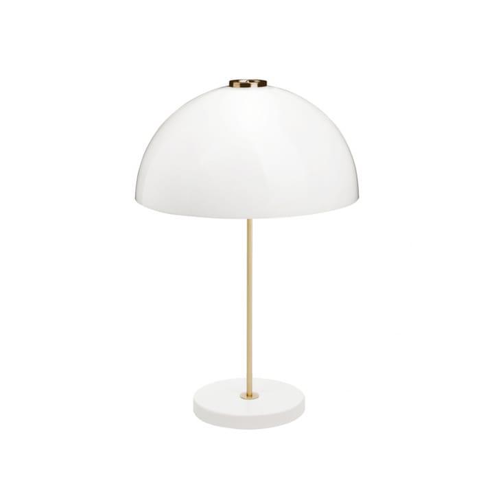 Kupoli lampa stołowa - biały, mosiężne detale - Innolux