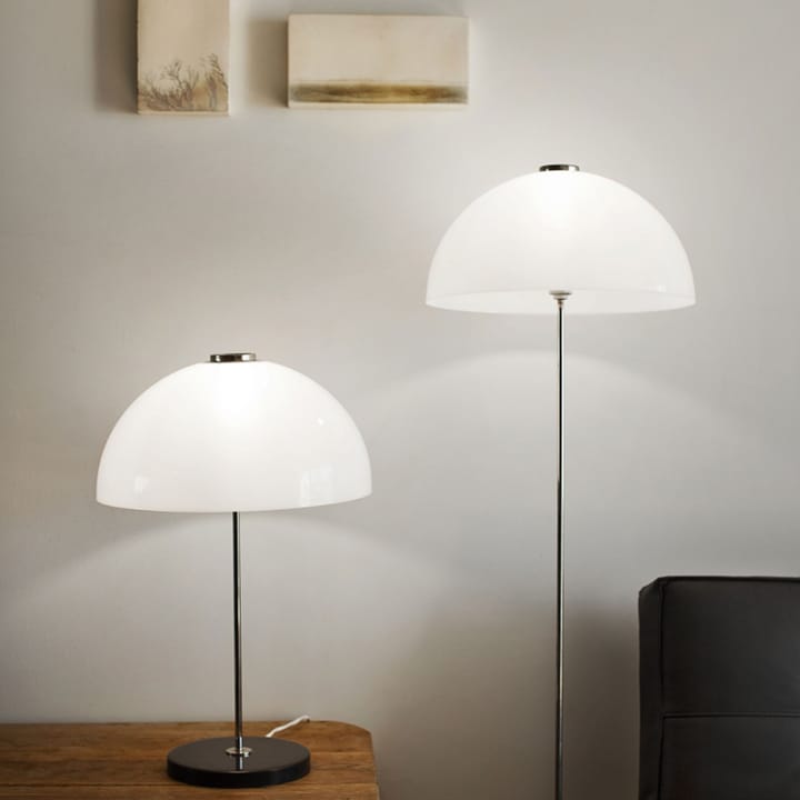 Kupoli lampa stołowa - Czarno-metalowe detale-biały klosz - Innolux