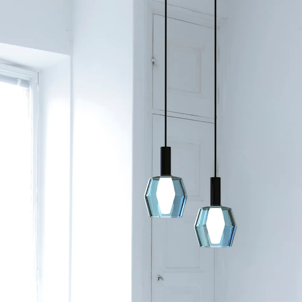 Polygon lampa wisząca, szkło jasne Innolux