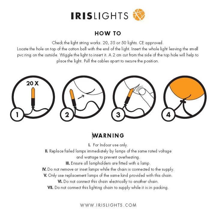 Irislights Hazel - 20 kul świetlnych - Irislights
