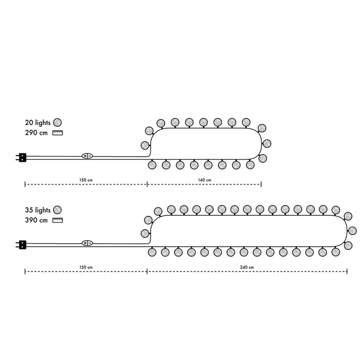 Kule świetlne Irislights Graphic Grey - 20 kul - Irislights