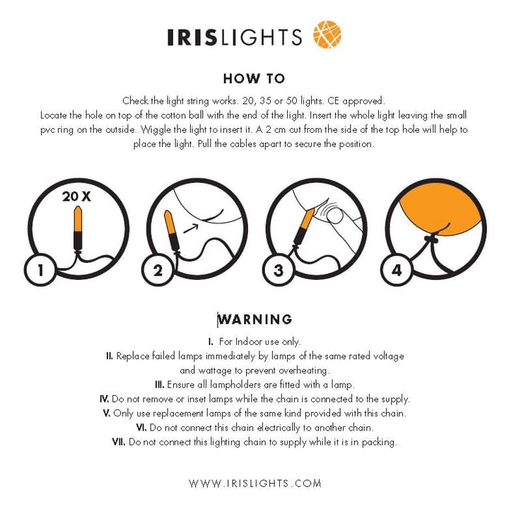 Kule świetlne Irislights Morning Mist - 20 kul - Irislights