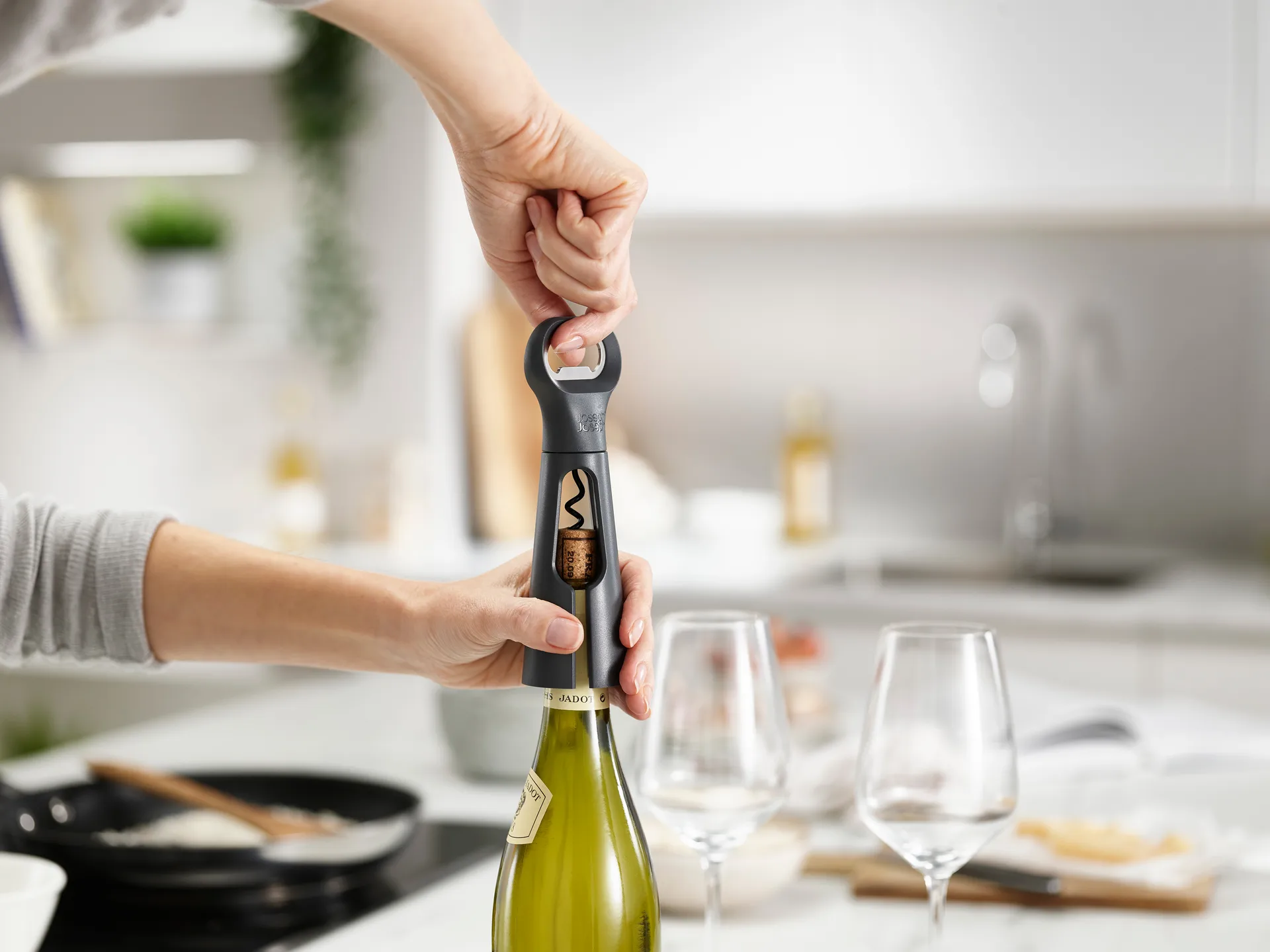 Korkociąg Barstar 3-w-1 18,5 cm, Szary Joseph Joseph