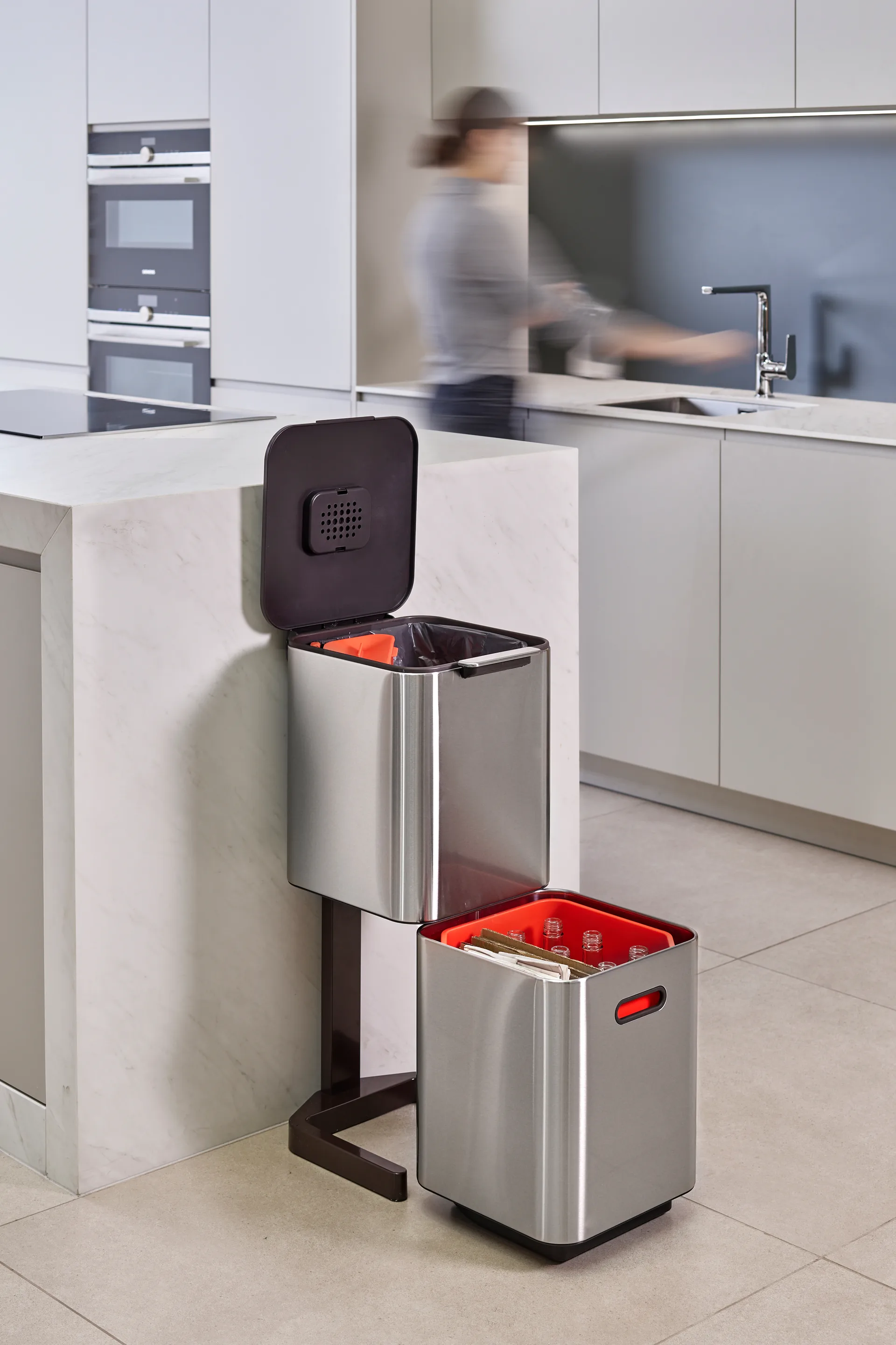 Kosz do segregacji śmieci Joseph Joseph Totem Compact 40 L, Stainless steel Joseph Joseph