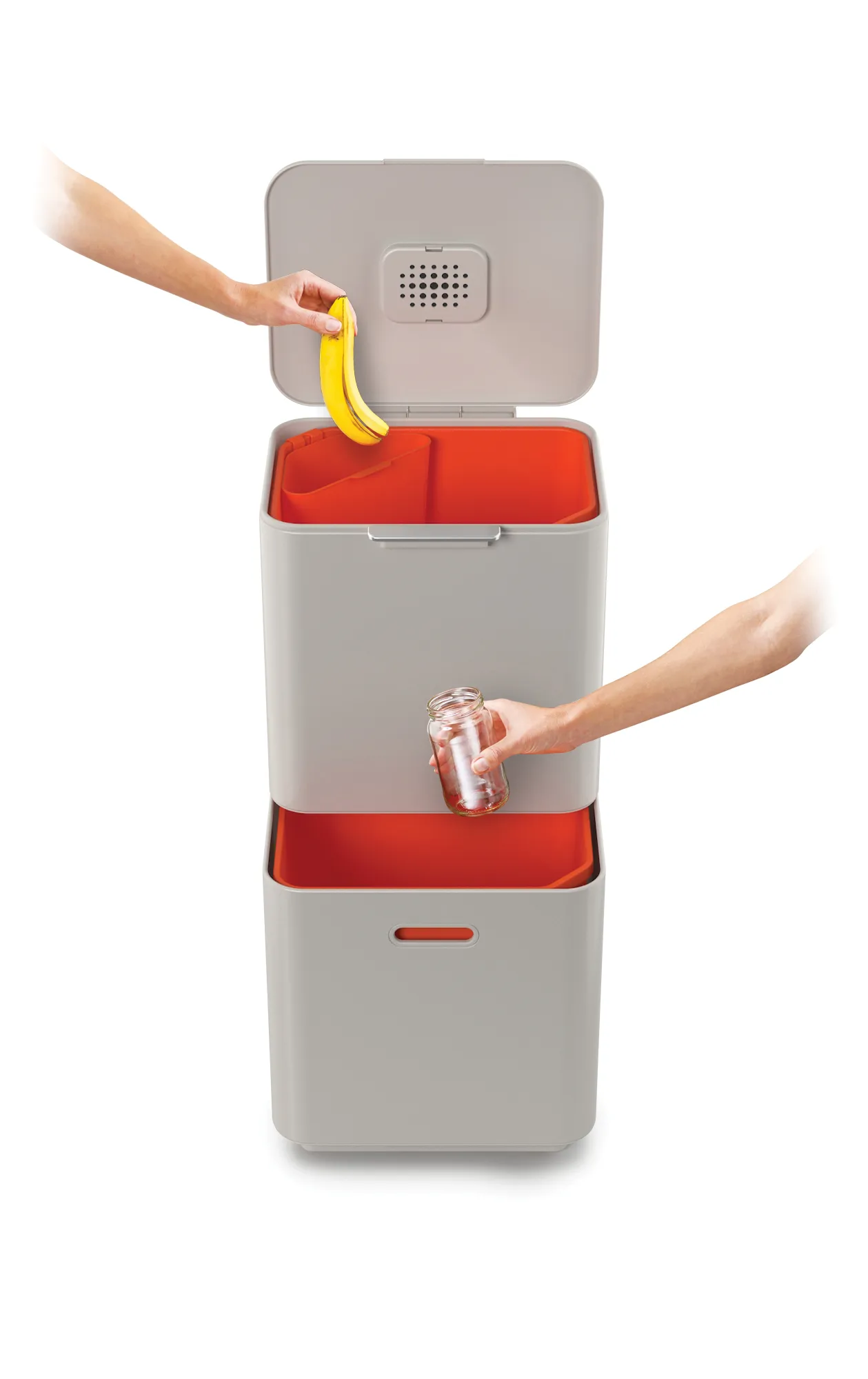 Kosz do segregacji śmieci Joseph Joseph Totem Max 60 L, Stone Joseph Joseph